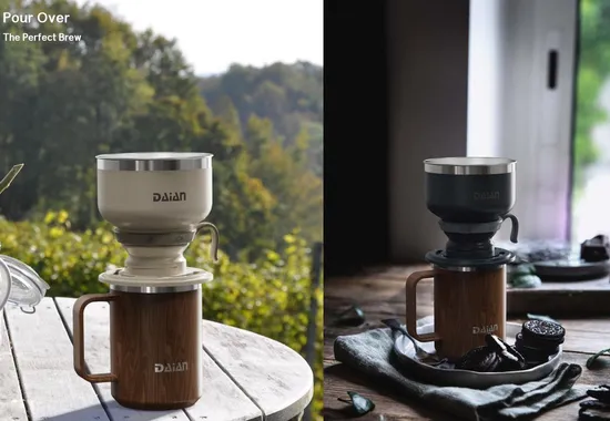 Portable Outdoor Stainless Steel Brew Pour Over Coffee Sets 
