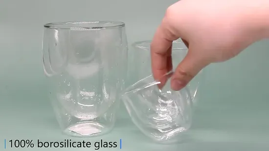New Design 80ml 150ml 250ml 350ml 450ml 650ml Glass Double Wall Drinkware for Wedding 