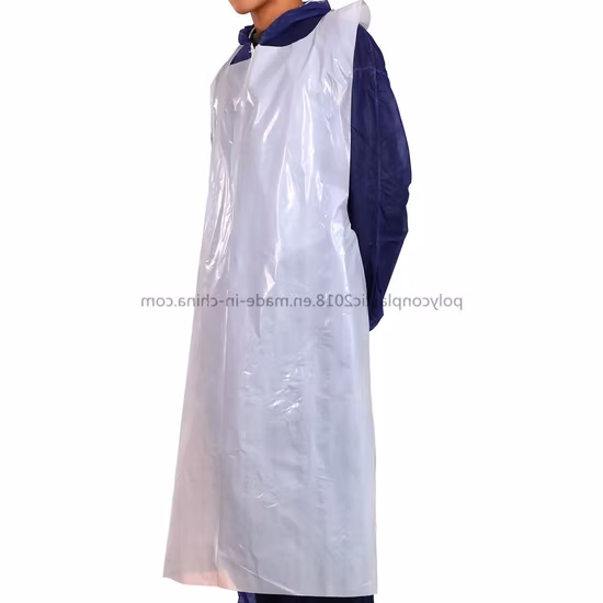 Spot Goods Kitchen Environmental Cheap Sleeveless Adults Disposable Waterproof Oilproof LDPE HDPE PE Plastic Apron