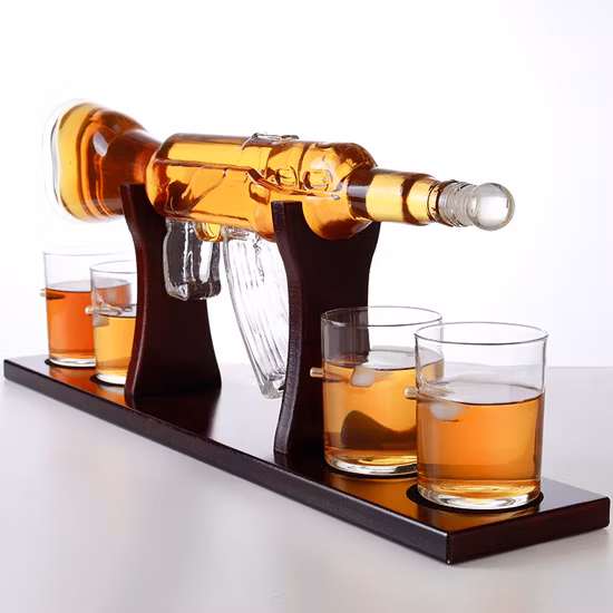880ml Diamond Shape Wine Decanter Set with 300ml Whisky Cups