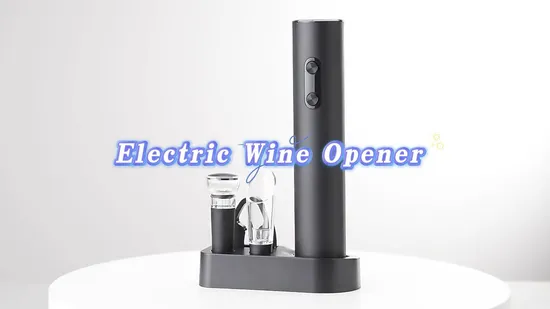 Professional Automatic Stainless Steel Plastic Rechargeable Battery Operated Electric Wine Bottle Opener Set for Blood Root Barons De Rothschild 