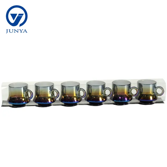 Elegant Black Tea Mug Set Featuring Unique Glass Design 