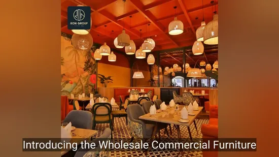 Wholesale American Classical Commercial Coffee Shop Cafe Fabric Wooden Table Chair Pizza Restaurant Furniture Sets 