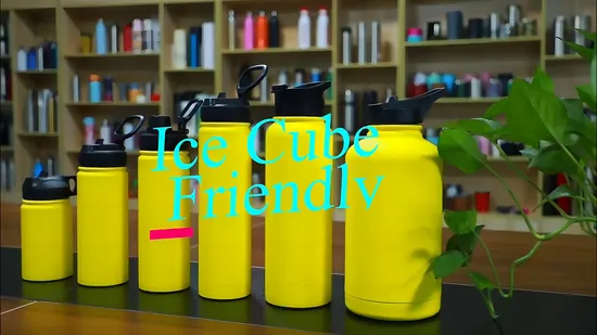 Recommend 304 Stainless Steel Flat Stable Sport Water Bottle Jug Drinkware with Leak Proof Lid 