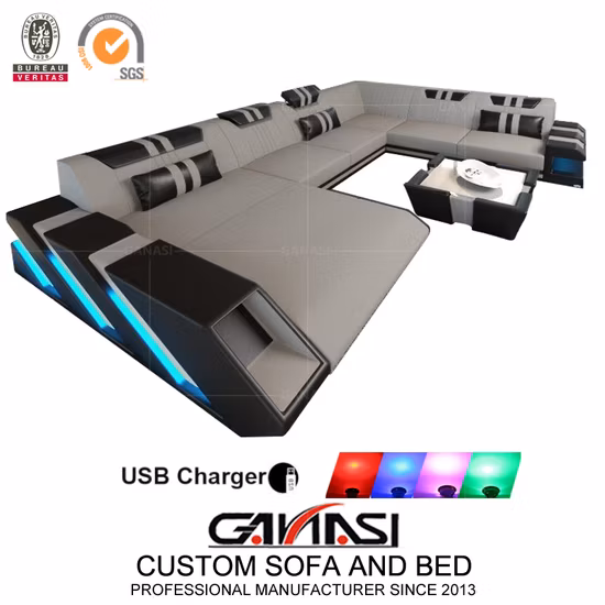 China Factory Wholesale Italian Home Furniture Living Sofa Set with Coffee Table